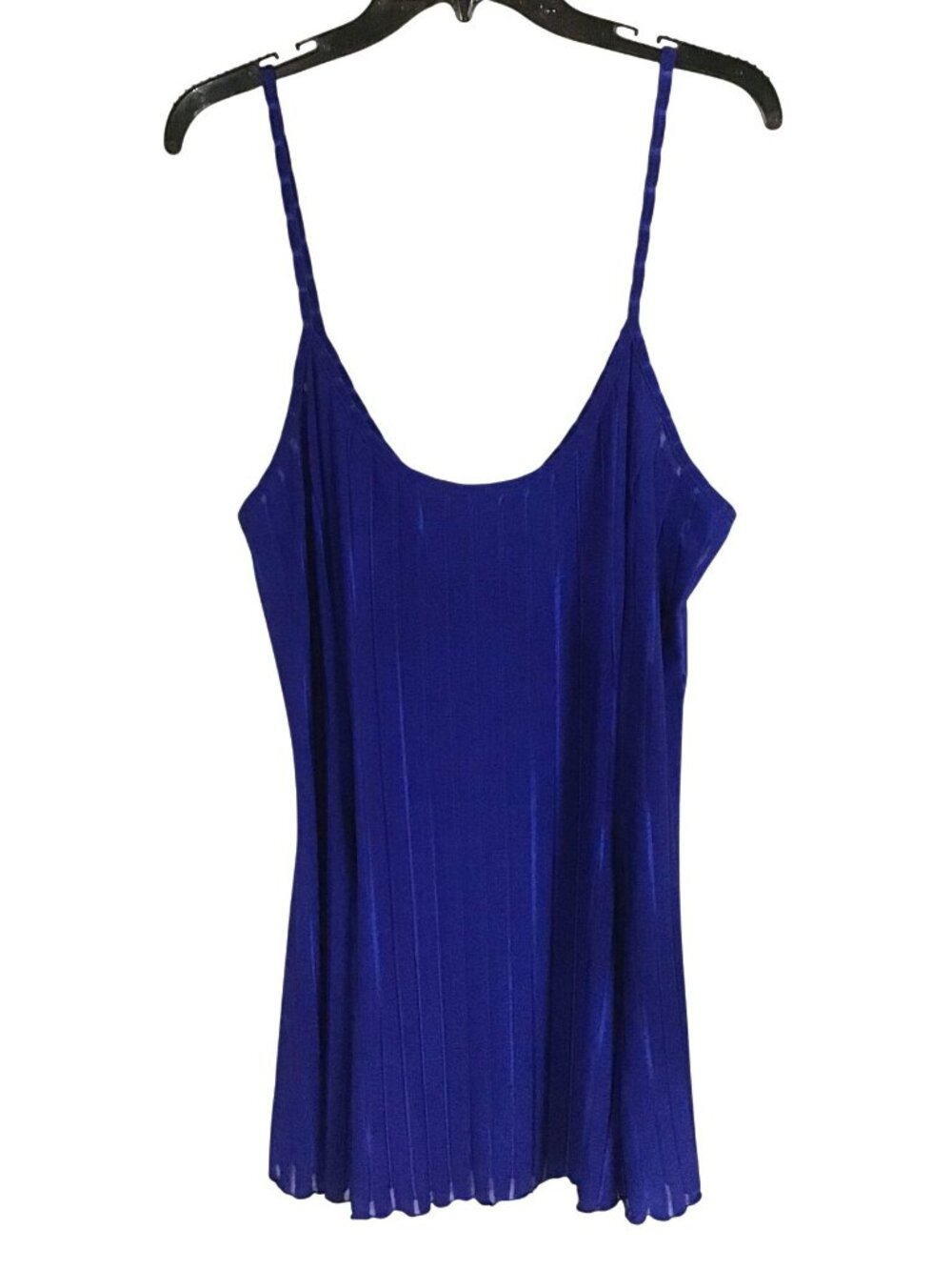 Intimate Attitudes Womens 2X Royal Blue Striped Sheer Baby Boll Nightgown